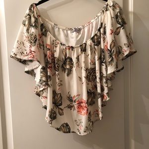 Charlotte Russe ruffle crop